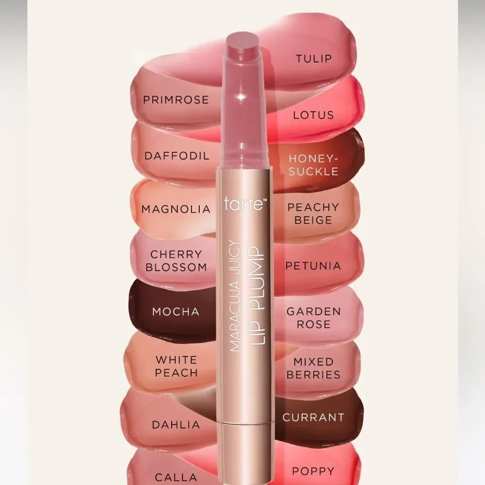 🌻 Tarte Lotus (Poppy Pink) Juicy Lip Plump New FullSz